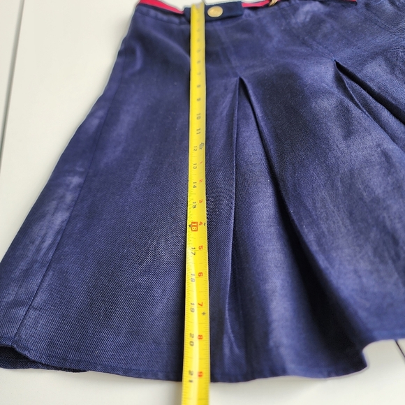 Blue Mini A-line Pleated Skirt for Casual - Picture 6 of 12